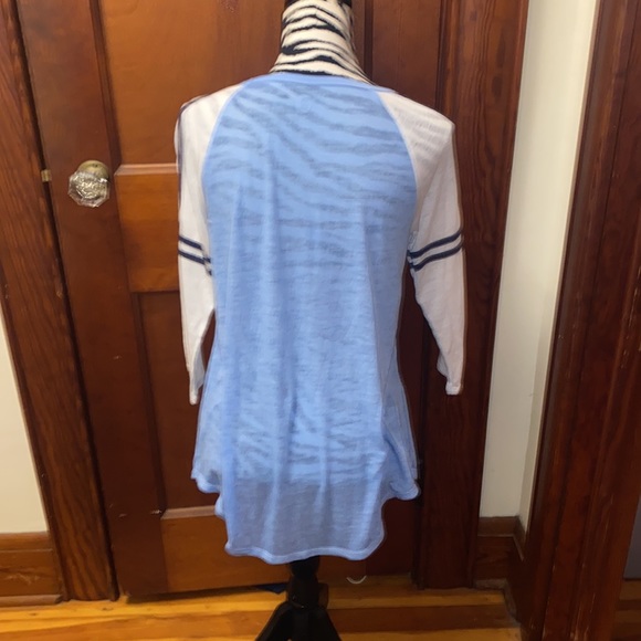 SO blue and white raglan T shirt size medium - Picture 3 of 4